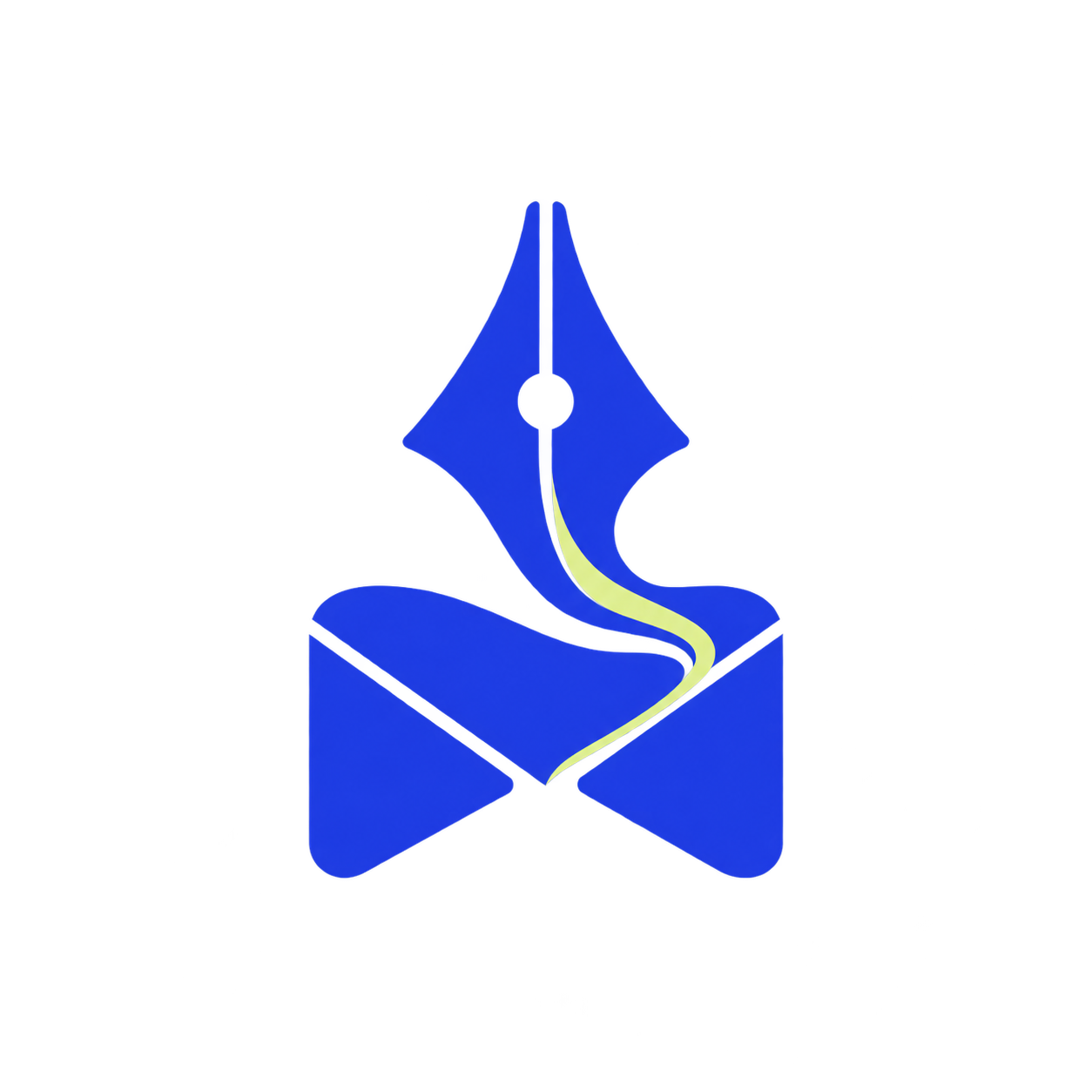 Sakina Fatima studio emblem: a fountain pen flowing into an envelope